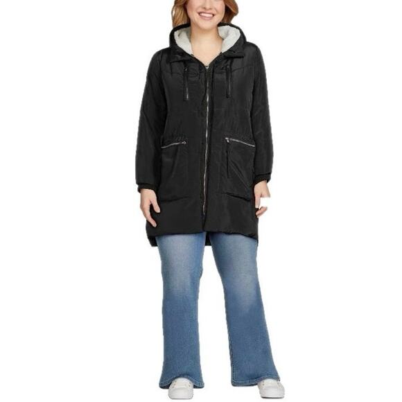 Jason Maxwell puffer coat fleece hood sz XL winter thermal Sherpa lined puffy - Picture 2 of 13